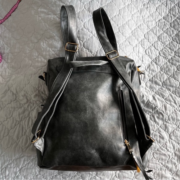 Modem + Chic Dark gray backpack with removable multicolored strap - Picture 13 of 14